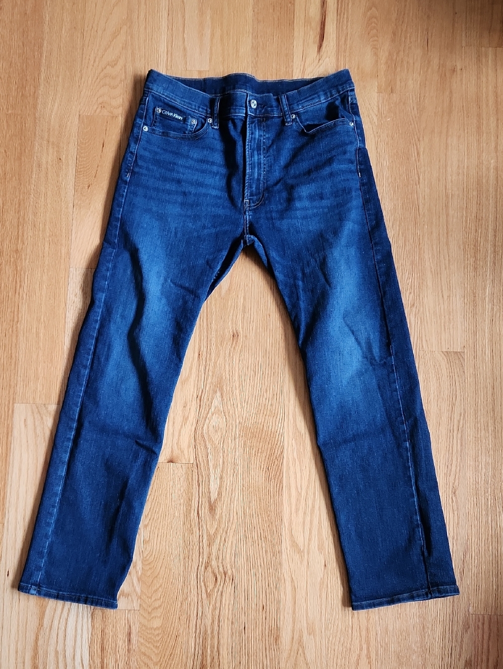 Calvin Klein, Men's Slim Straight Avedon Jeans, Dark Blue, 33x30